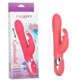 Enchanted Exciter Pink Silicone Waterproof Vibrator with 4 Shaft Rotation, 4 Thrusting Functions and 12 Vibration Modes VIBRATORS-RABBIT